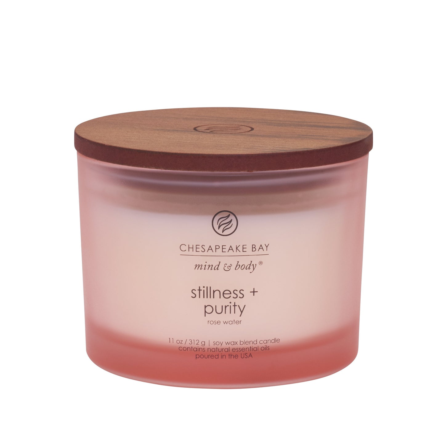 stillness purity rose water 3 wick coffee table jar candle