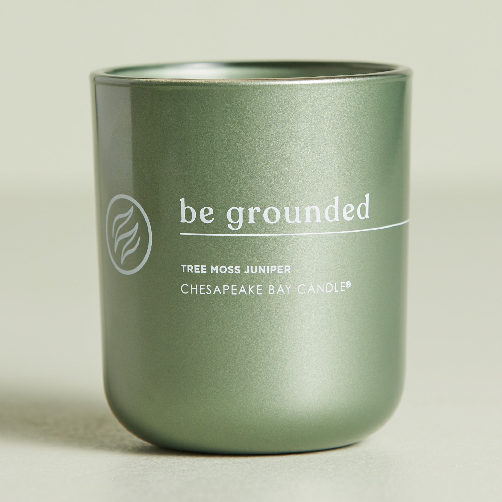 chesapeake bay candle intentions collection be grounded tree moss juniper medium two wick jar candle